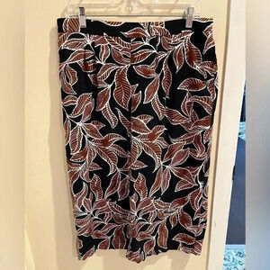 Apt 9 Size Large Wide Leg Light Weight Cropped Lounging 100% Rayon Pants